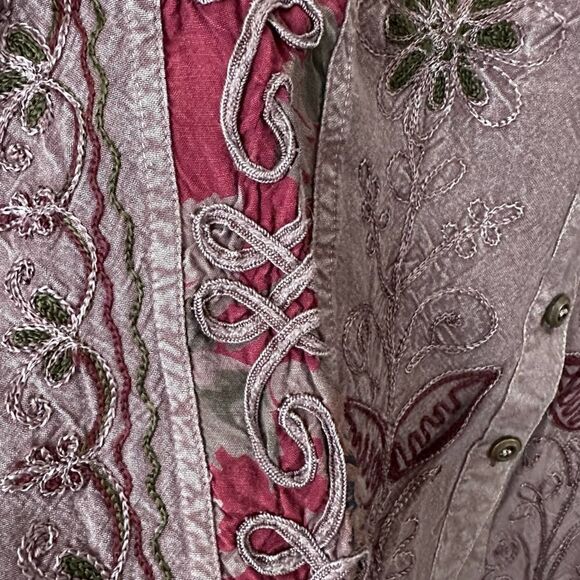 Vintage Geeta Embroidered Boho Hippie Blouse Size OS - Picture 3 of 6